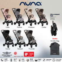 Nuna Viaa Cabn Ultra-Compact Lightweight Luxury Cabin Stroller