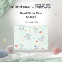 BaaBaaSheepz Head Pillow Case - Peanut Snoopy Dreamy Paws S01 Green_01