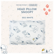 BaaBaaSheepz Head Pillow - Peanut Snoopy Dreamland Doodles S02 White_01