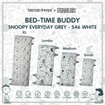 BaaBaaSheepz Bedtime Buddy Pillow - Peanut Snoopy Everyday Grey S46 White With Grey White Tag
